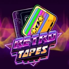 Retro Tapes slot logo by Push Gaming at Stelario Casino